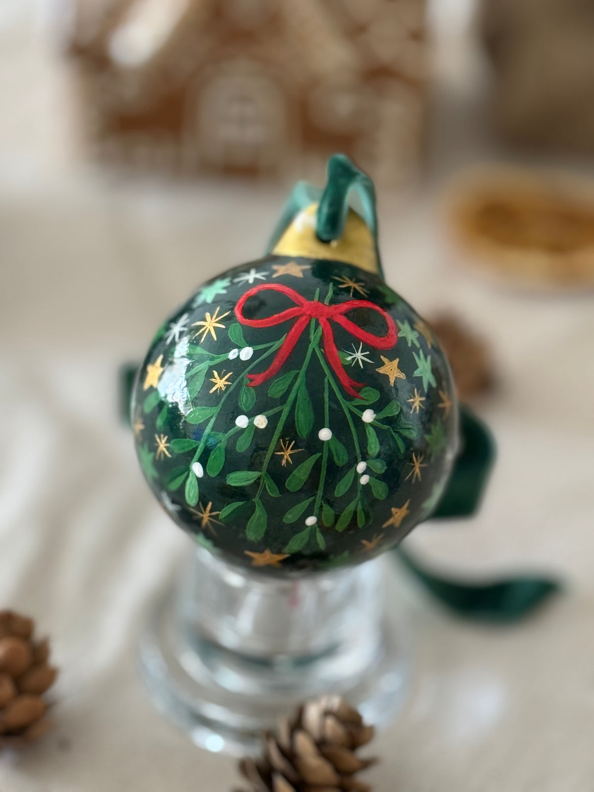 The Velvet Mistletoe Bauble
