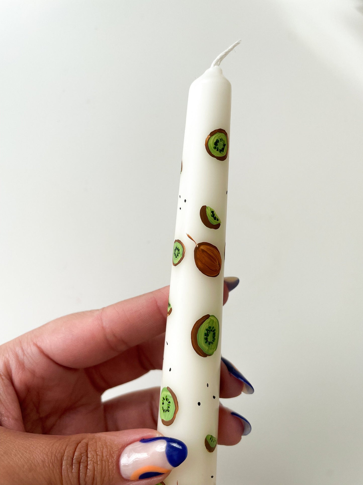 Kiwi cuteness Handpainted Candle