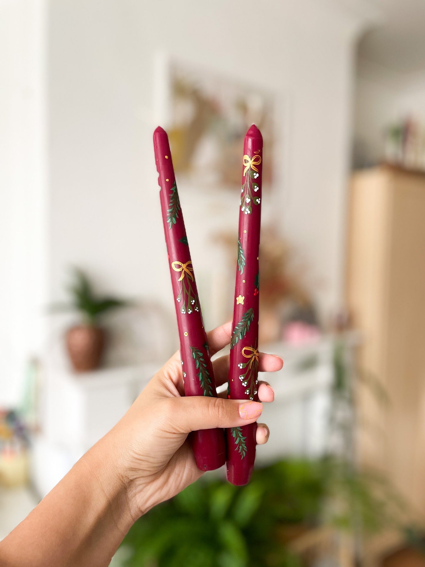 Festive Tapered Candle
