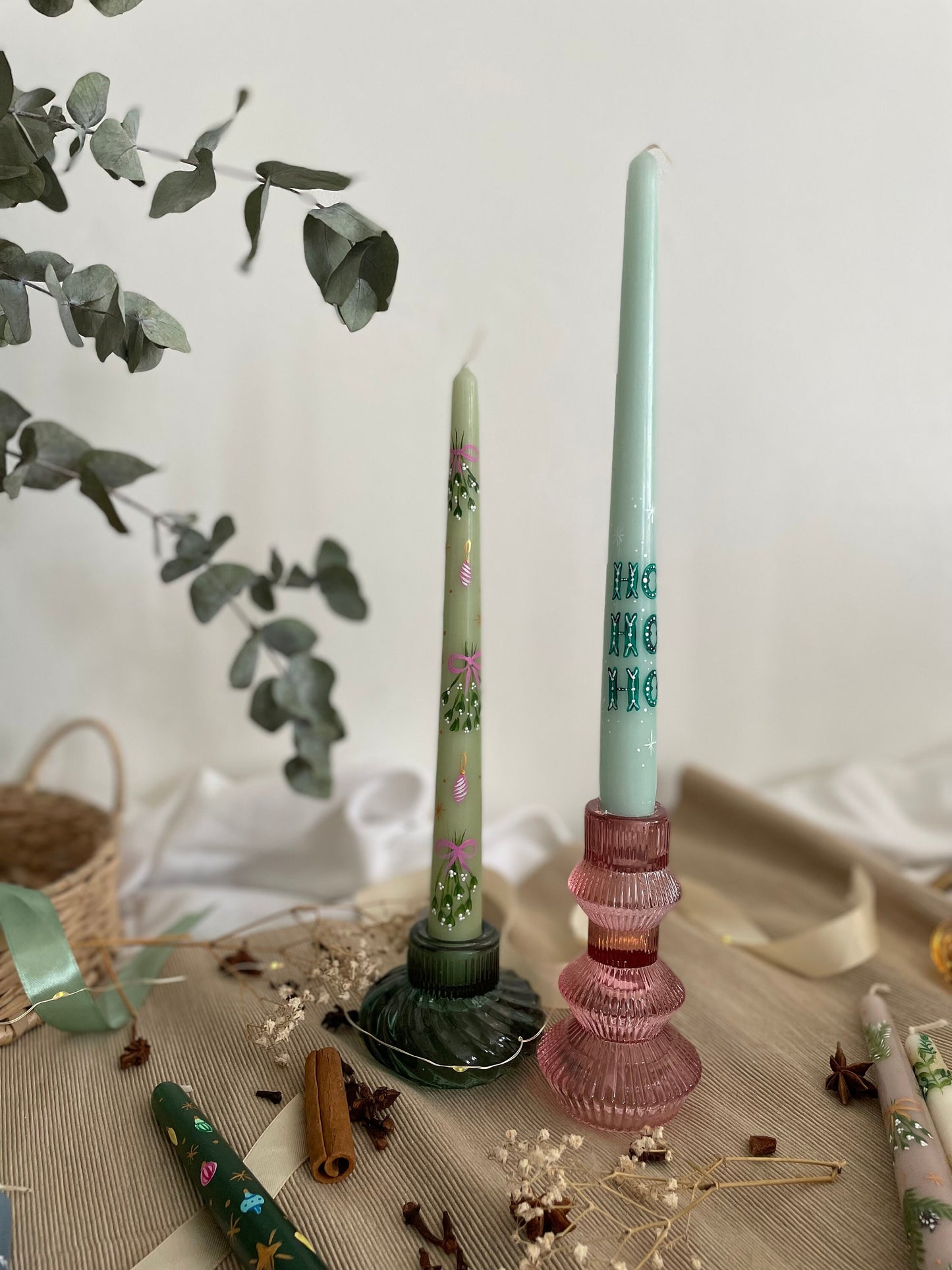 Pink Christmas Candle
