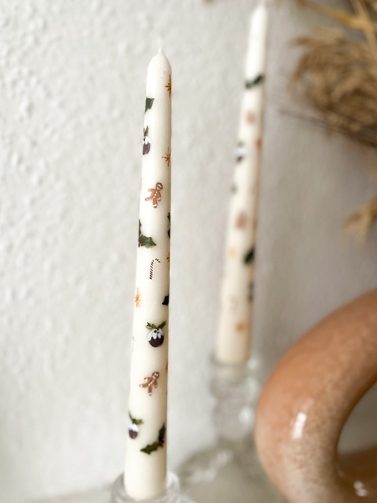 Festive Decorations Hand Painted candle