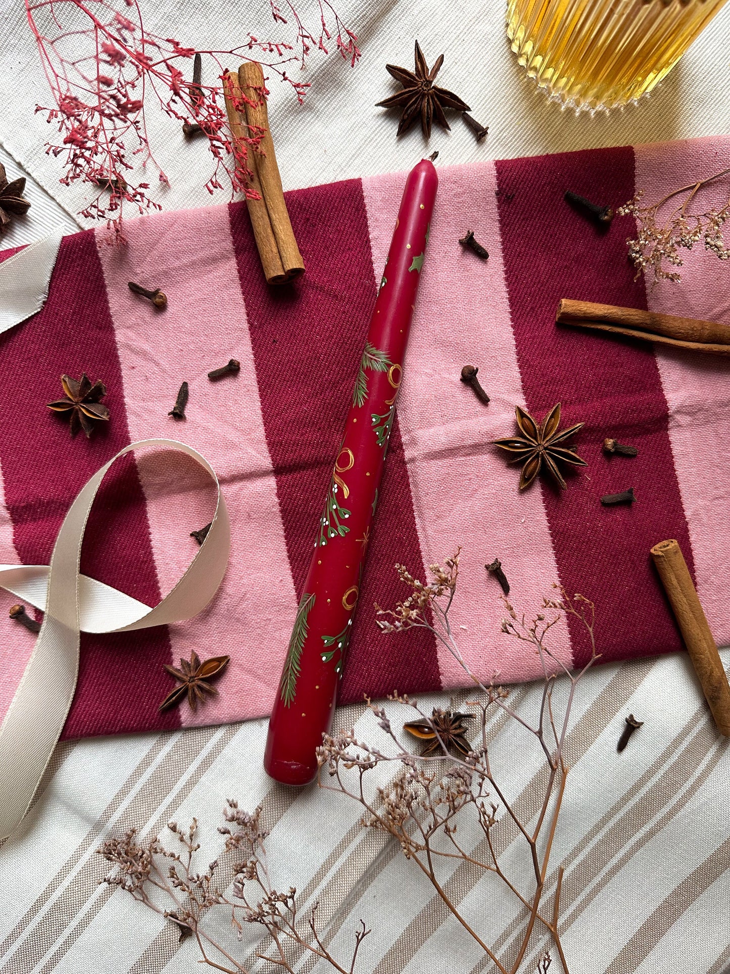 Festive Tapered Candle