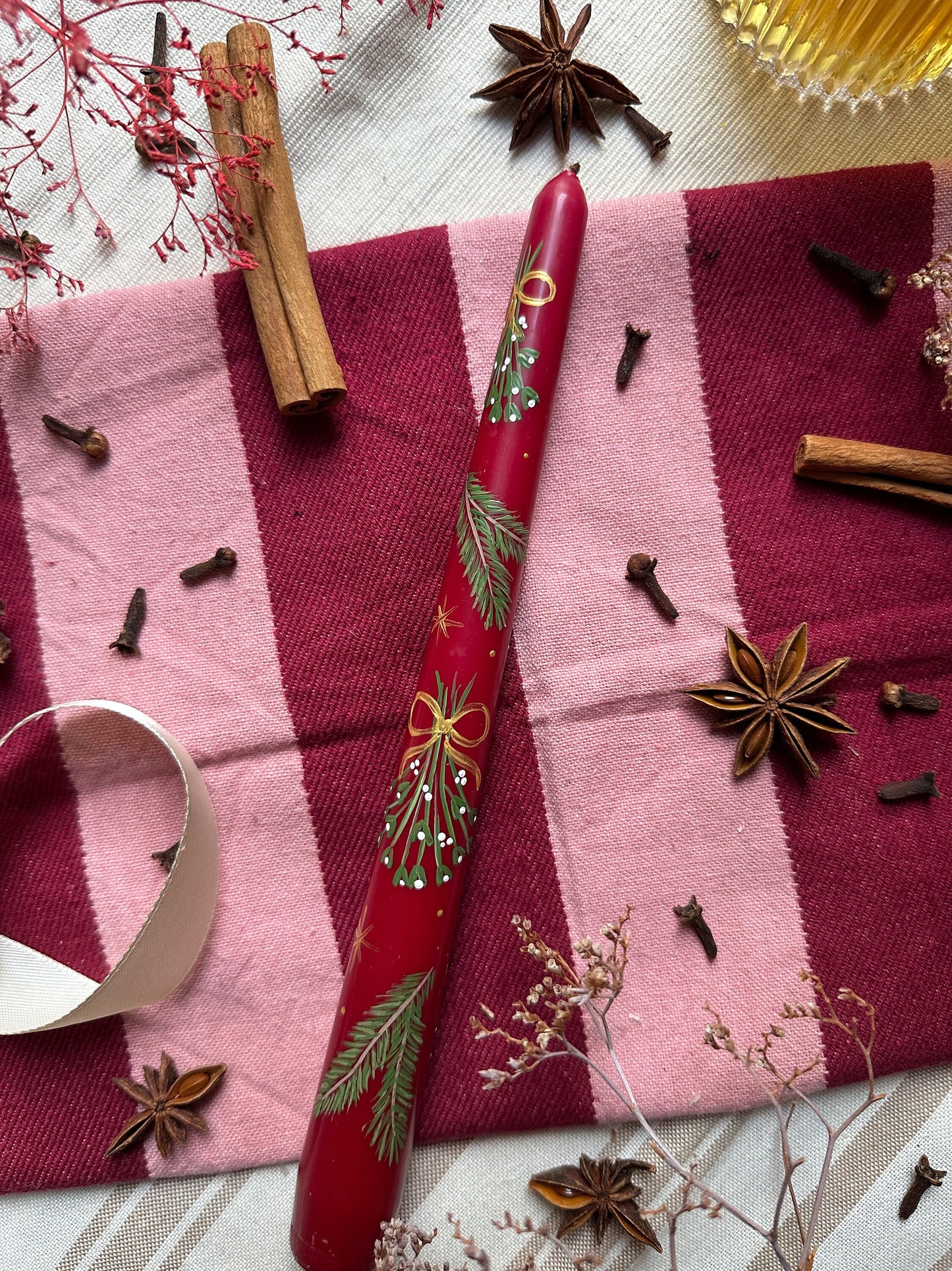 Festive Tapered Candle