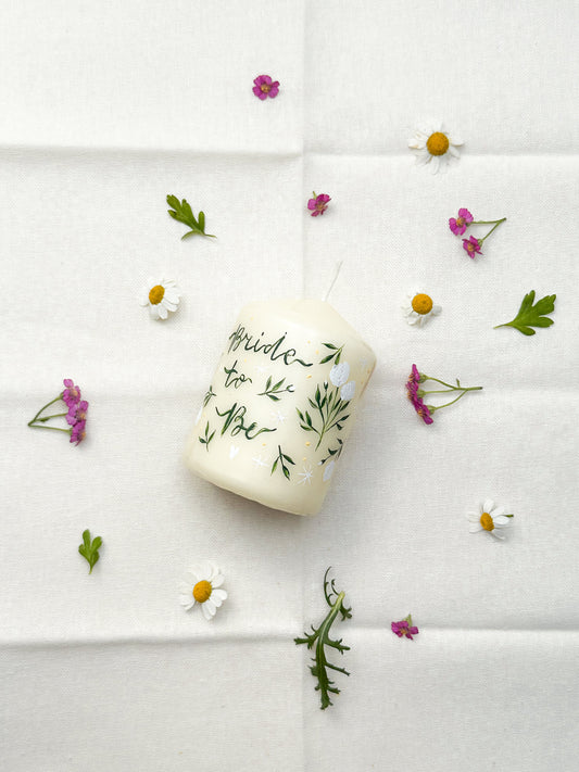 Bride to be Pillar wedding candle