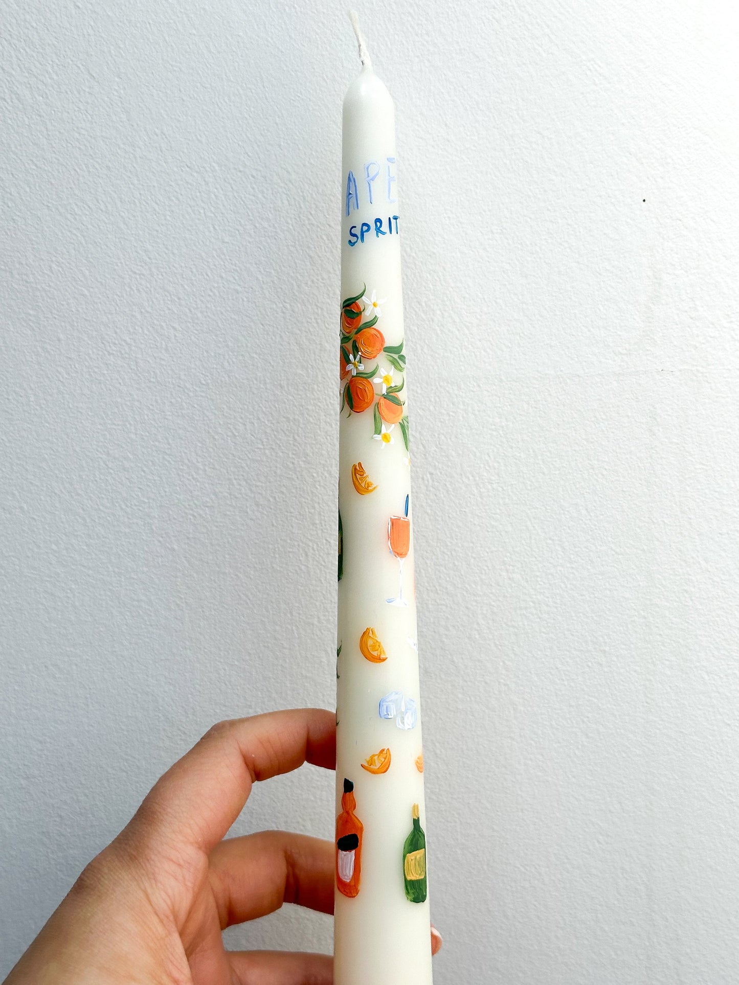 Aperol Spritz Hand painted candle