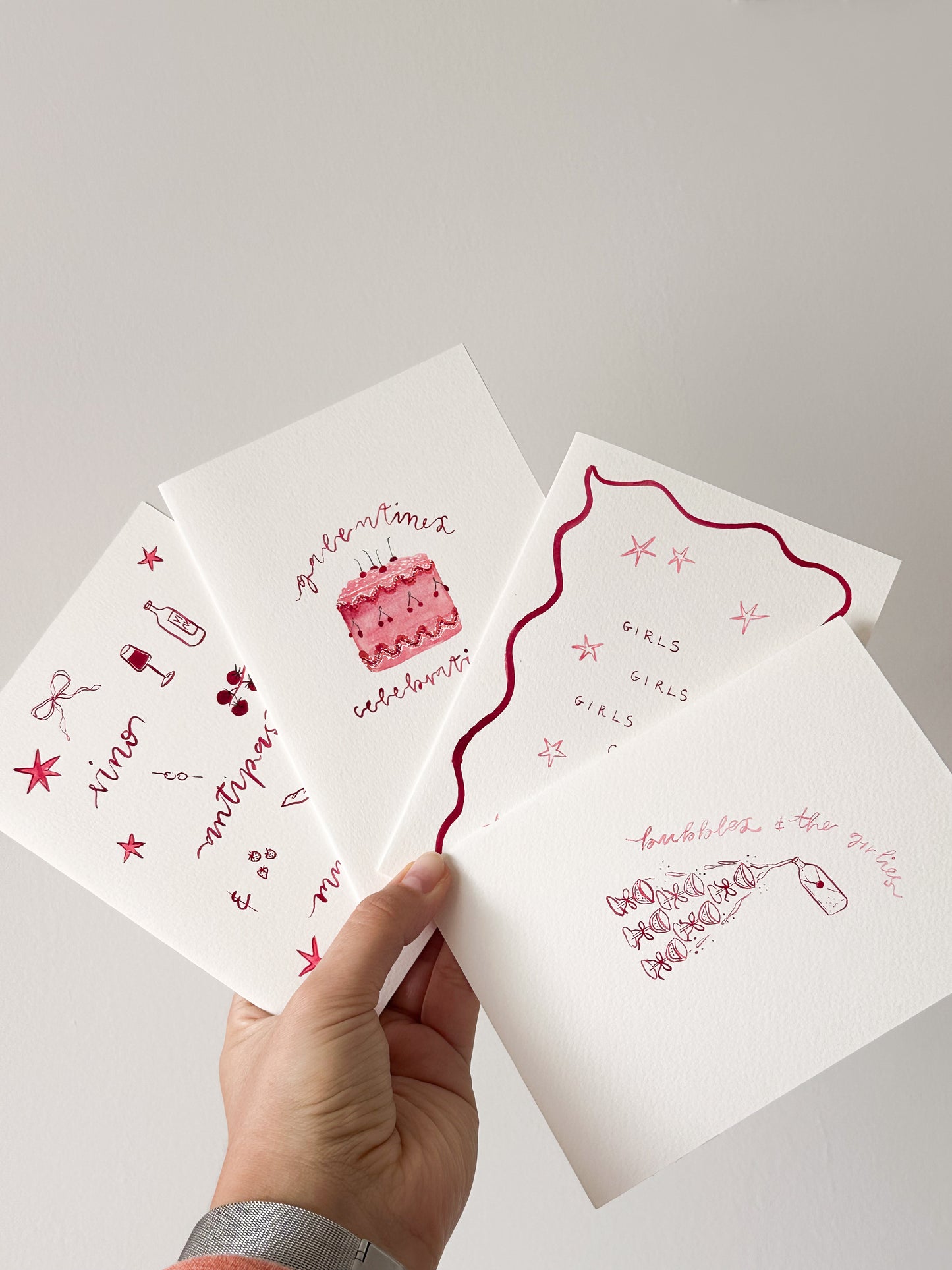 A Love Letter to Girlhood Hand Painted Cards