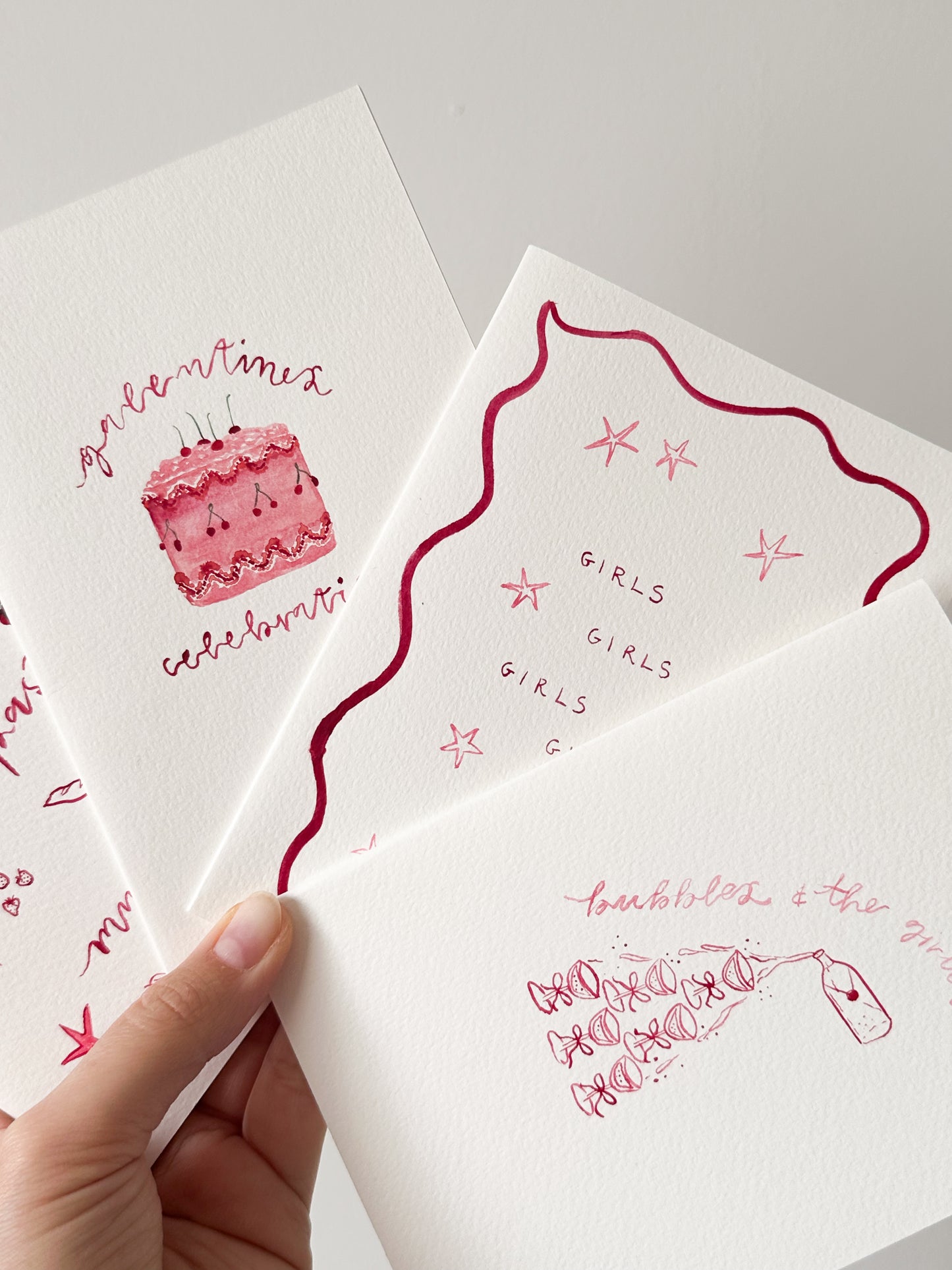 A Love Letter to Girlhood Hand Painted Cards