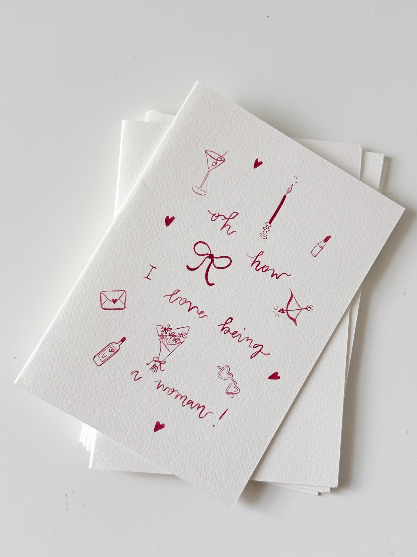 A Love Letter to Girlhood Hand Painted Cards