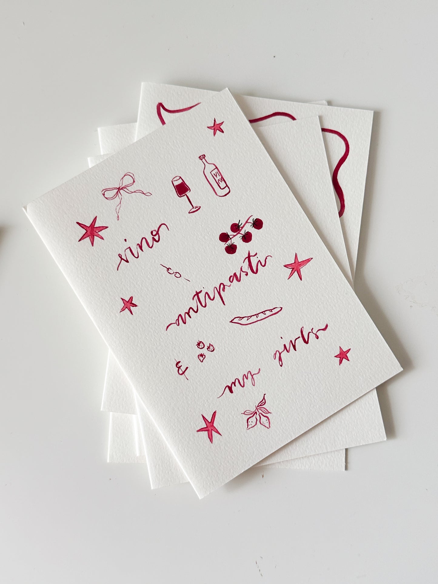 A Love Letter to Girlhood Hand Painted Cards