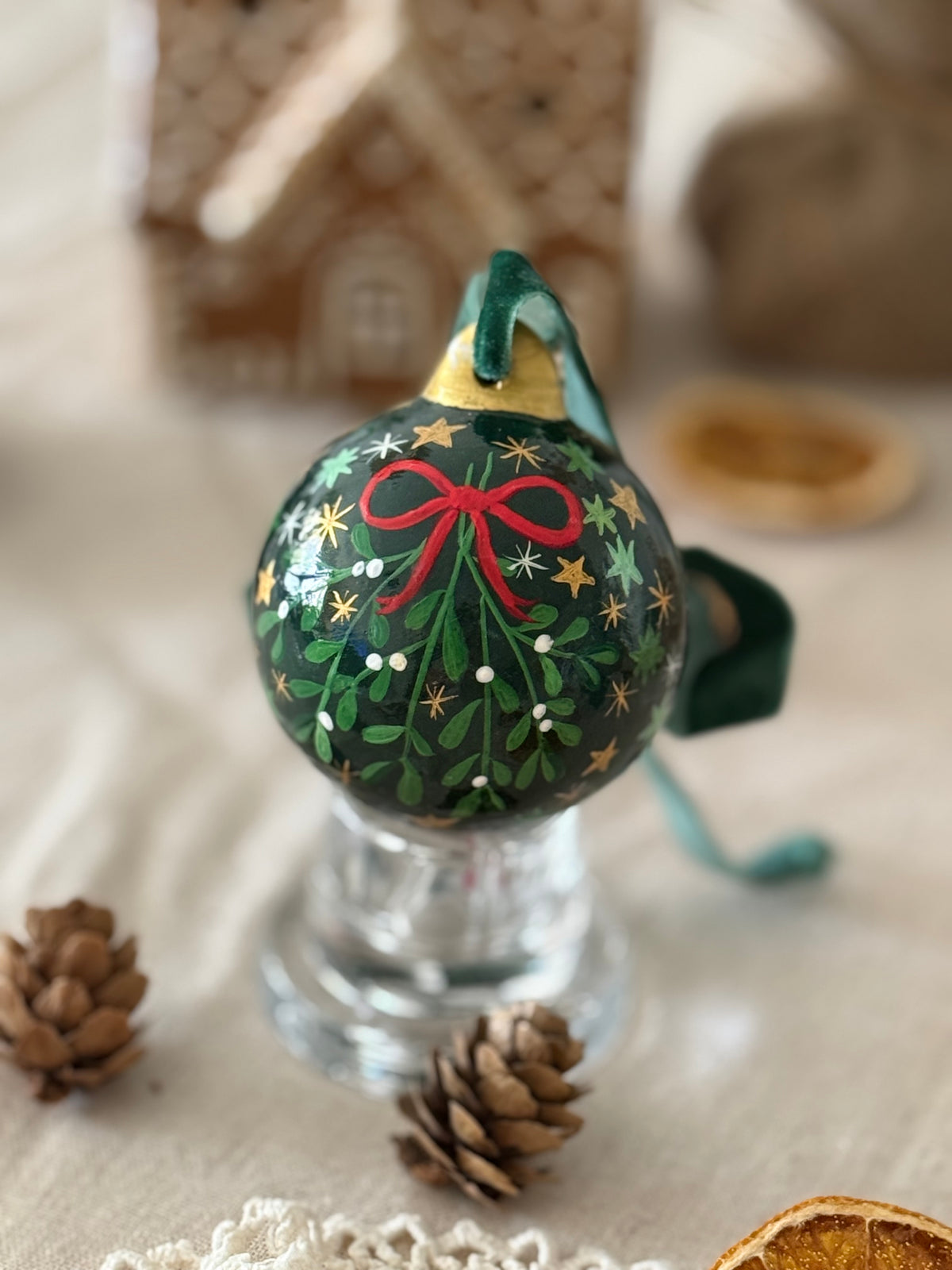 The Velvet Mistletoe Bauble
