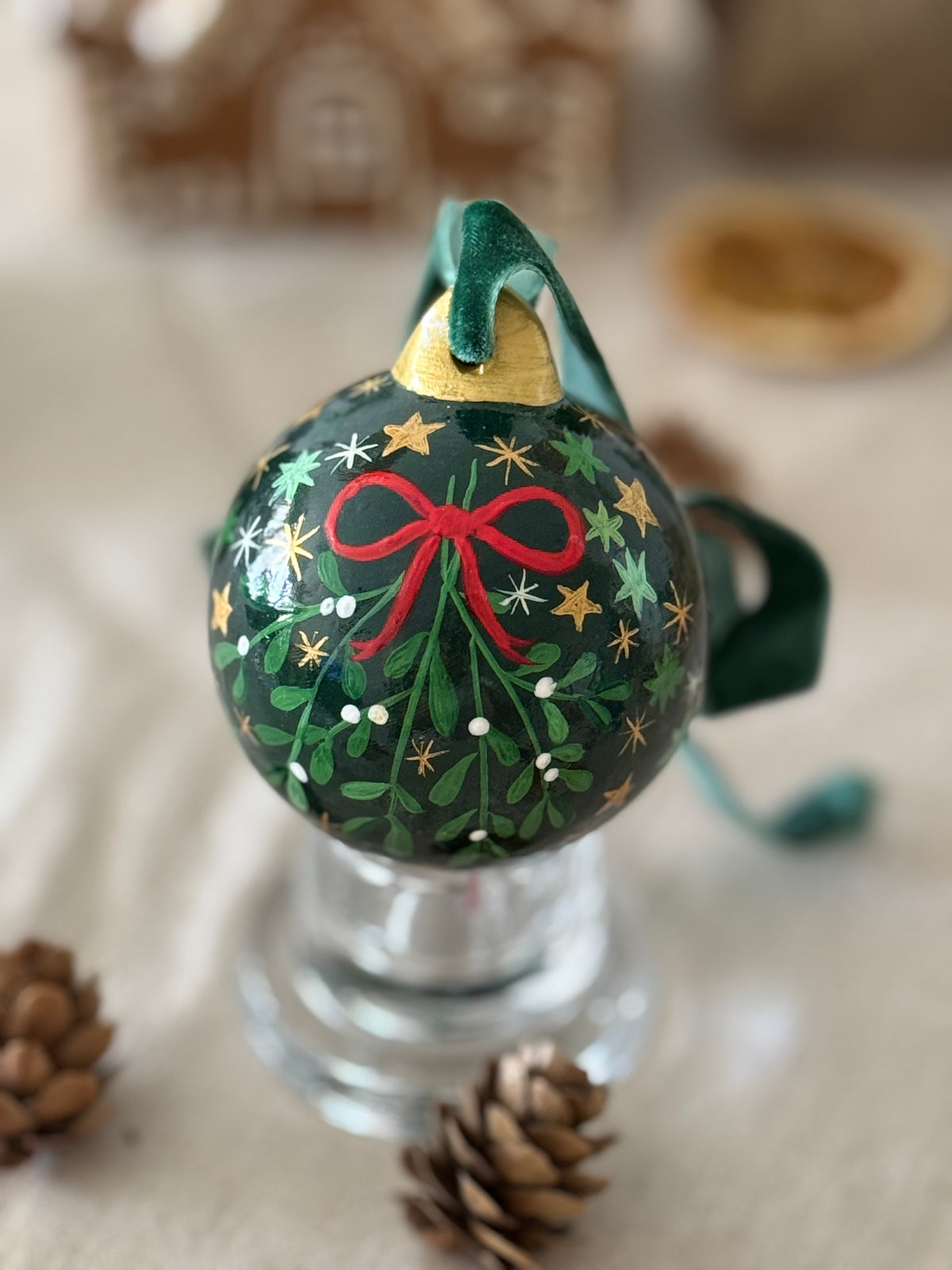 The Velvet Mistletoe Bauble